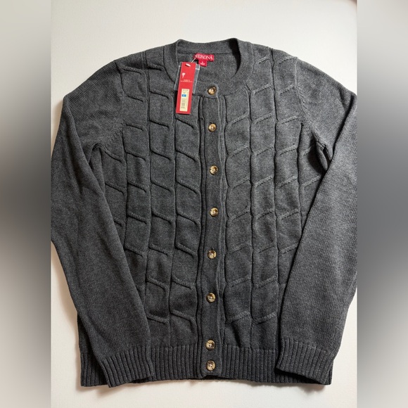 Merona Sweaters - Merona Cardigan Sweater Size L NWT Gray Textured Eclectic Grandpa Cottagecore